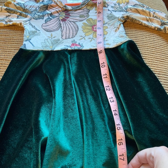 Sofrina USA Made Toddler Girl 18 Month Velvet Floral Dress - Picture 3 of 3